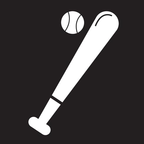 Signe de symbole icône de baseball vecteur