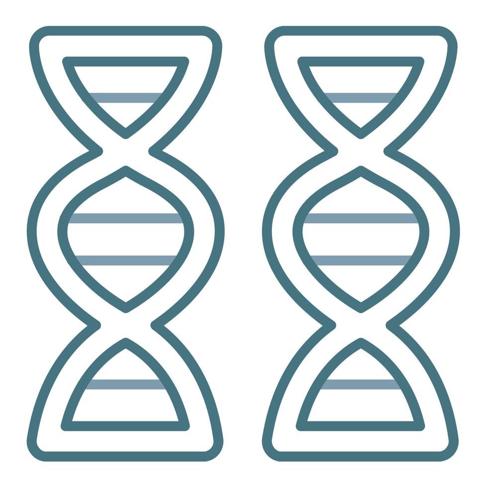 icône de deux couleurs de ligne d'adn vecteur