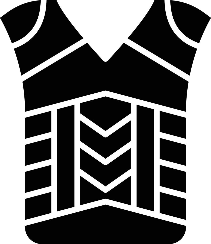 icône de glyphe d'armure vecteur