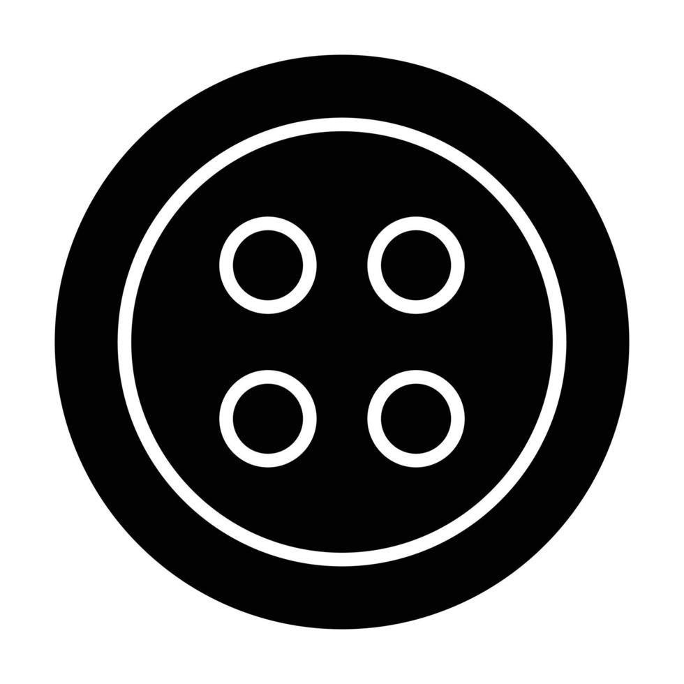 icône de glyphe de bouton de vêtements vecteur