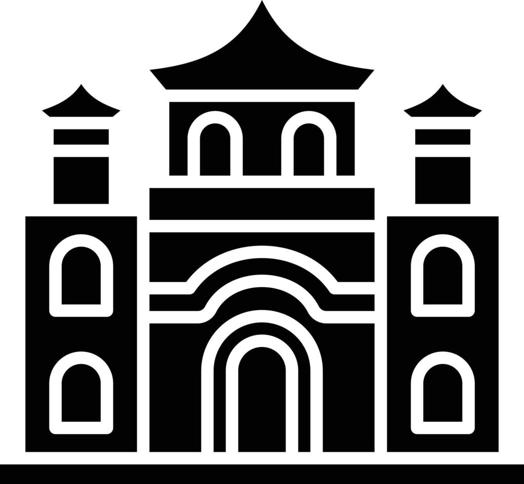 icône de glyphe de site historique vecteur