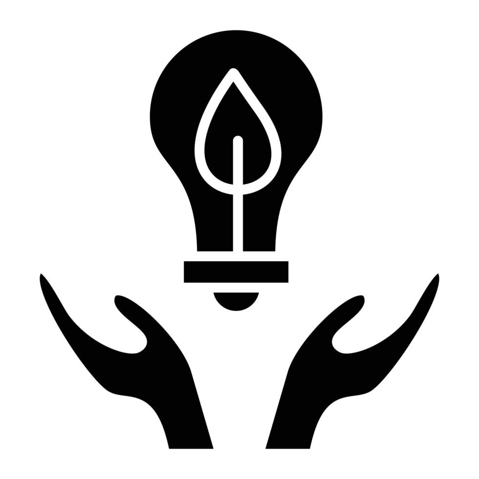 icône de glyphe d'économie d'énergie vecteur