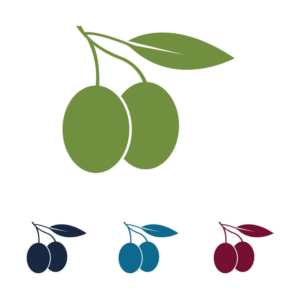 logo icône olive vecteur