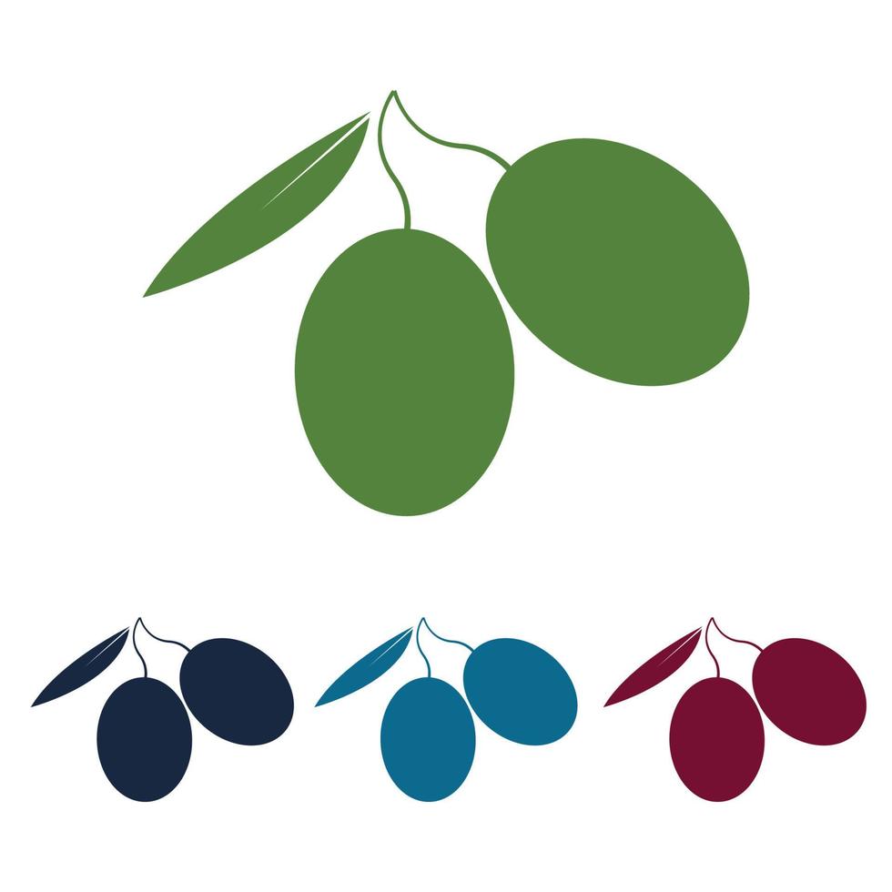 logo icône olive vecteur