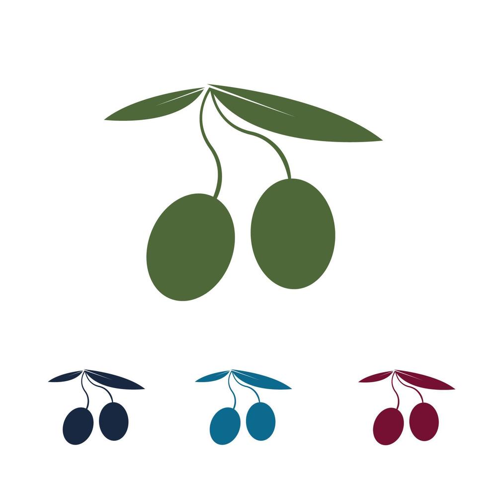 logo icône olive vecteur