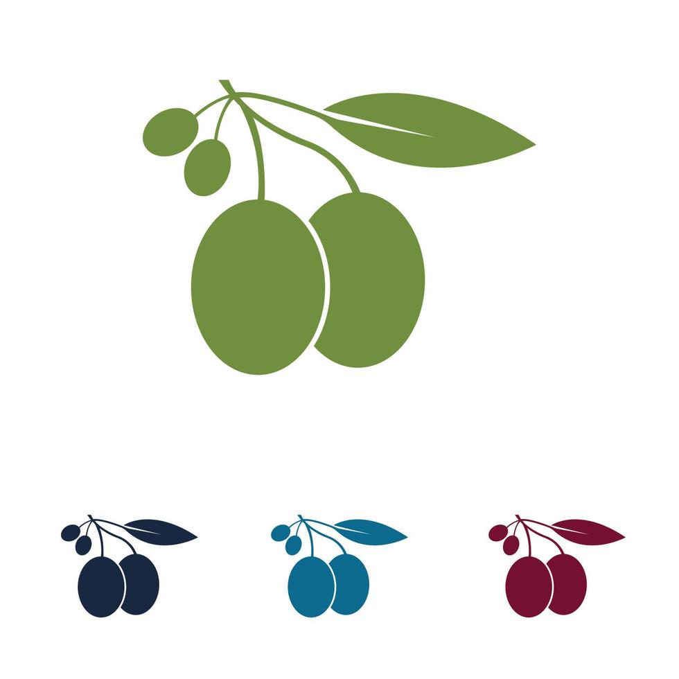 logo icône olive vecteur