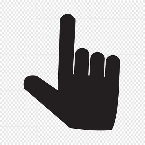 signe de symbole icône pointeur vecteur