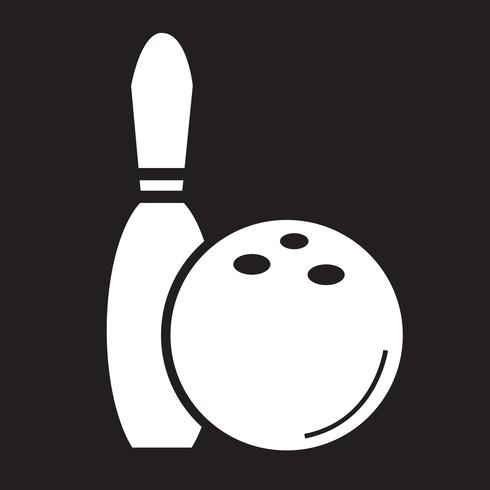 symbole de l&#39;icône de bowling vecteur