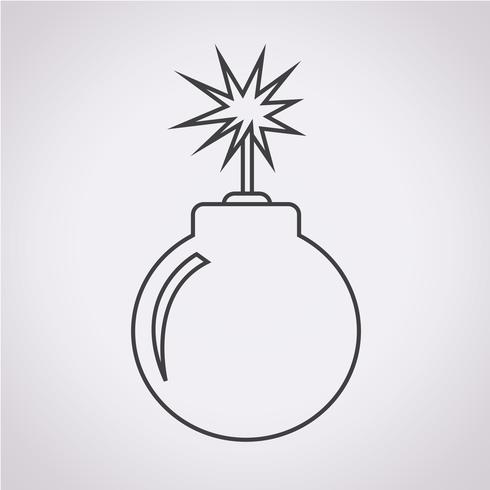 bombe icône symbole signe vecteur