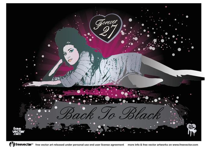 Amy Winehouse Retour au noir vecteur