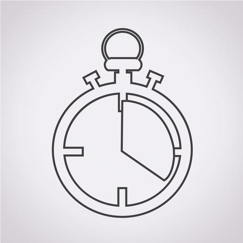 signe de symbole icône chronomètre vecteur