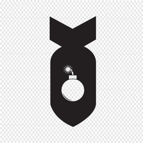 Signe de symbole icône bombe vecteur