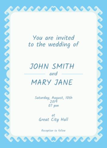 Invitation de mariage vecteur