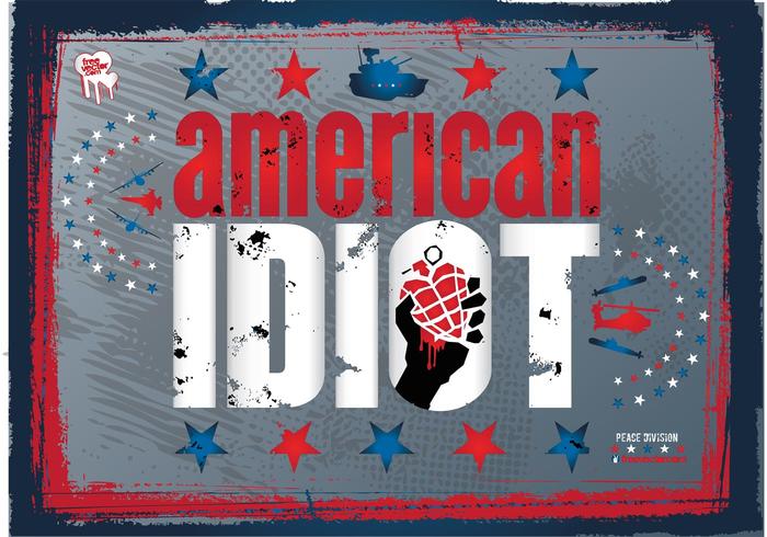 idiot americain vecteur