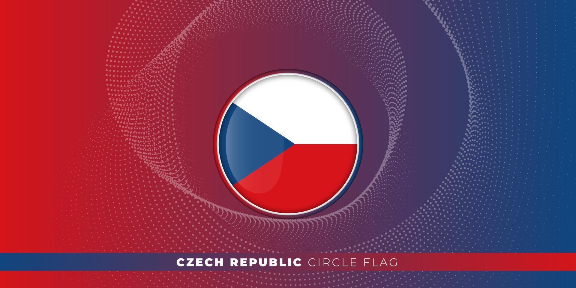 drapeau de cercle de république tchèque. modèle de fond de la fête de l'indépendance de la république tchèque. vecteur
