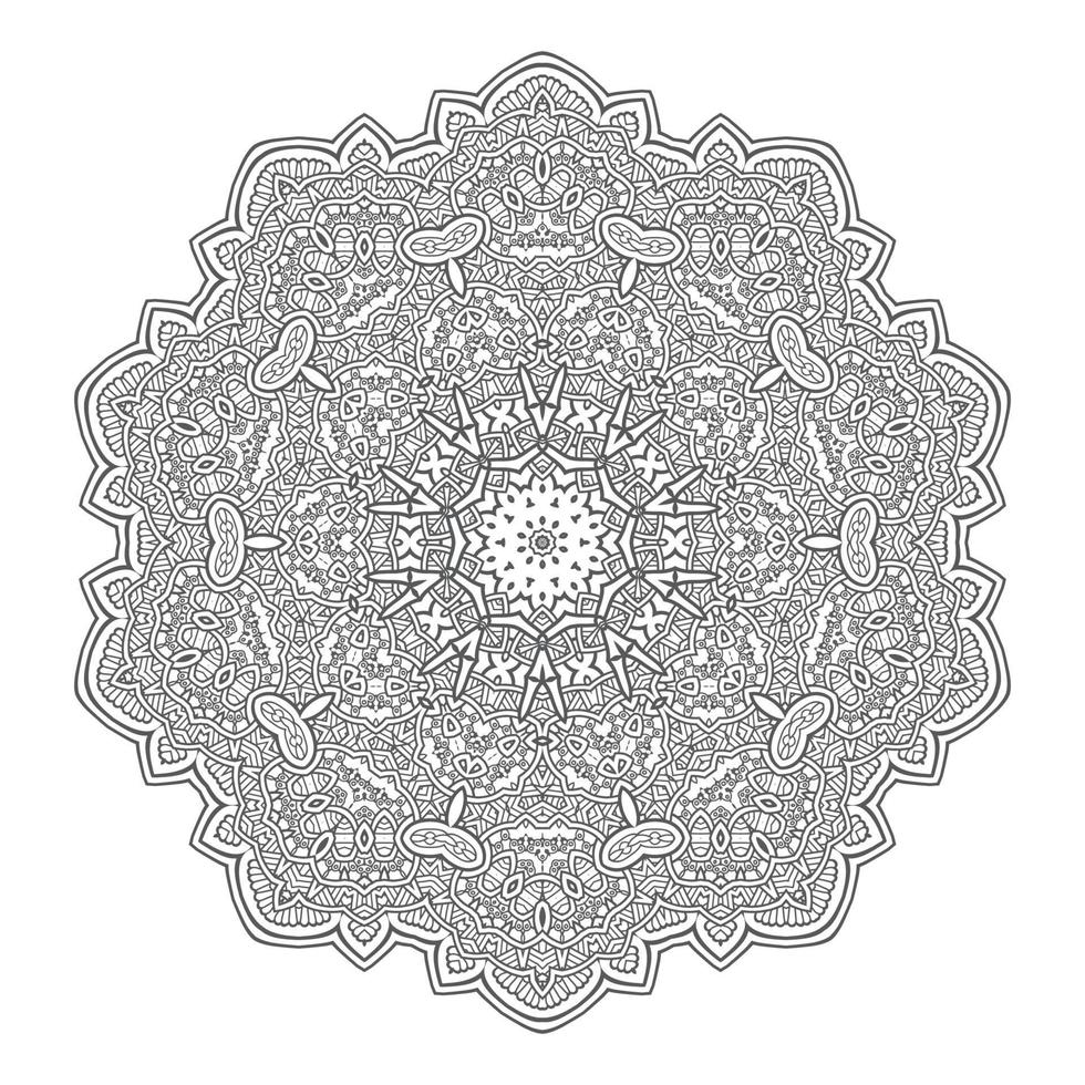 conception élégante de mandala d'art en ligne vecteur