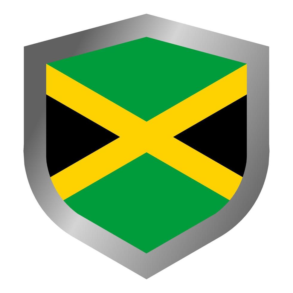 bouclier drapeau jamaïcain vecteur