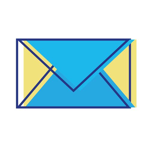 lettre de couleur carte fermée avec informations de message vecteur
