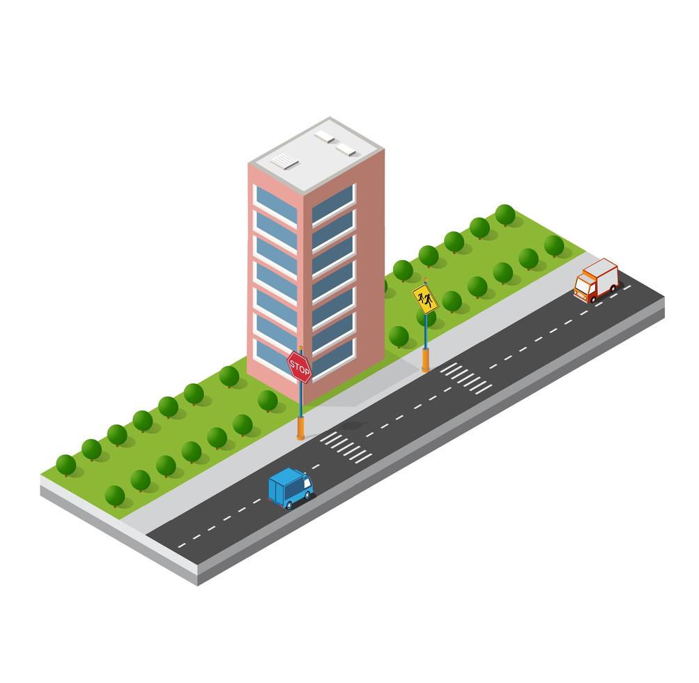 bloc de module 3d isométrique vecteur