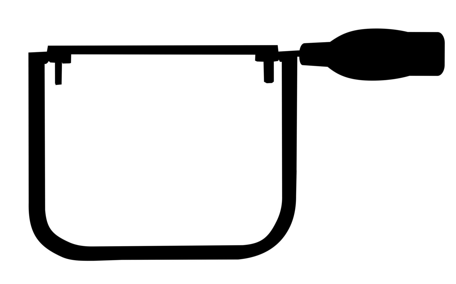 scie à métaux scie à silhouette unique icône d'outil de construction pour la conception vecteur