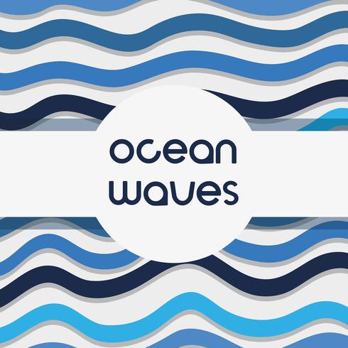 design de fond des vagues de l&#39;océan naturel vecteur