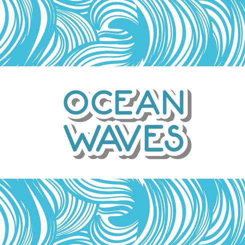 design de fond des vagues de l&#39;océan naturel vecteur
