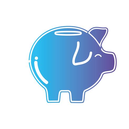 ligne cochon pour économiser de l&#39;argent vecteur