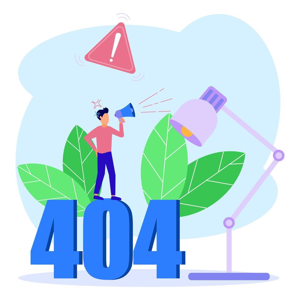 personnage de dessin animé graphique illustration vectorielle de 404 vecteur