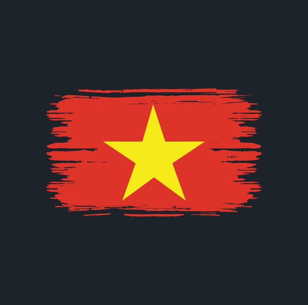 brosse de drapeau du vietnam. drapeau national vecteur