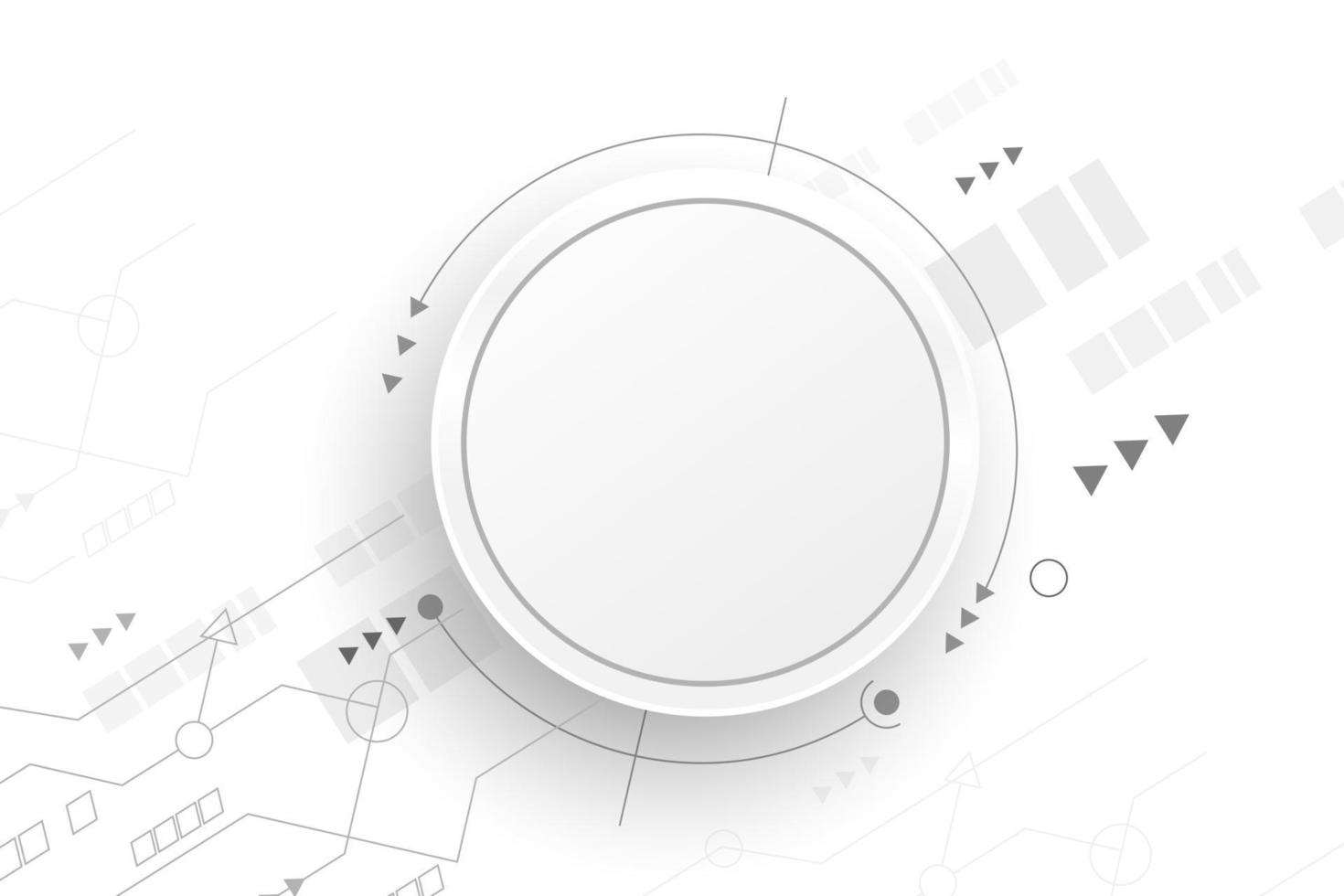 circuit abstrait sur fond dégradé blanc et gris. concept de communication pour l'arrière-plan de l'affiche ou de la bannière technologique. illustration vectorielle vecteur