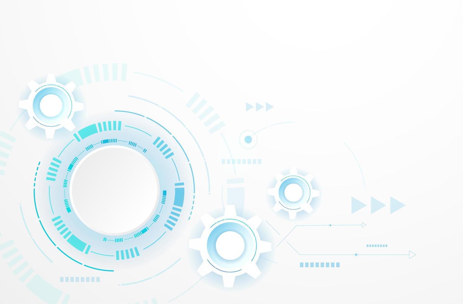 arrière-plan du système de technologie de circuit abstrait pour la présentation de l'entreprise. conception de fond d'engrenage abstrait. minimalisme futuriste numérique. illustration vectorielle vecteur