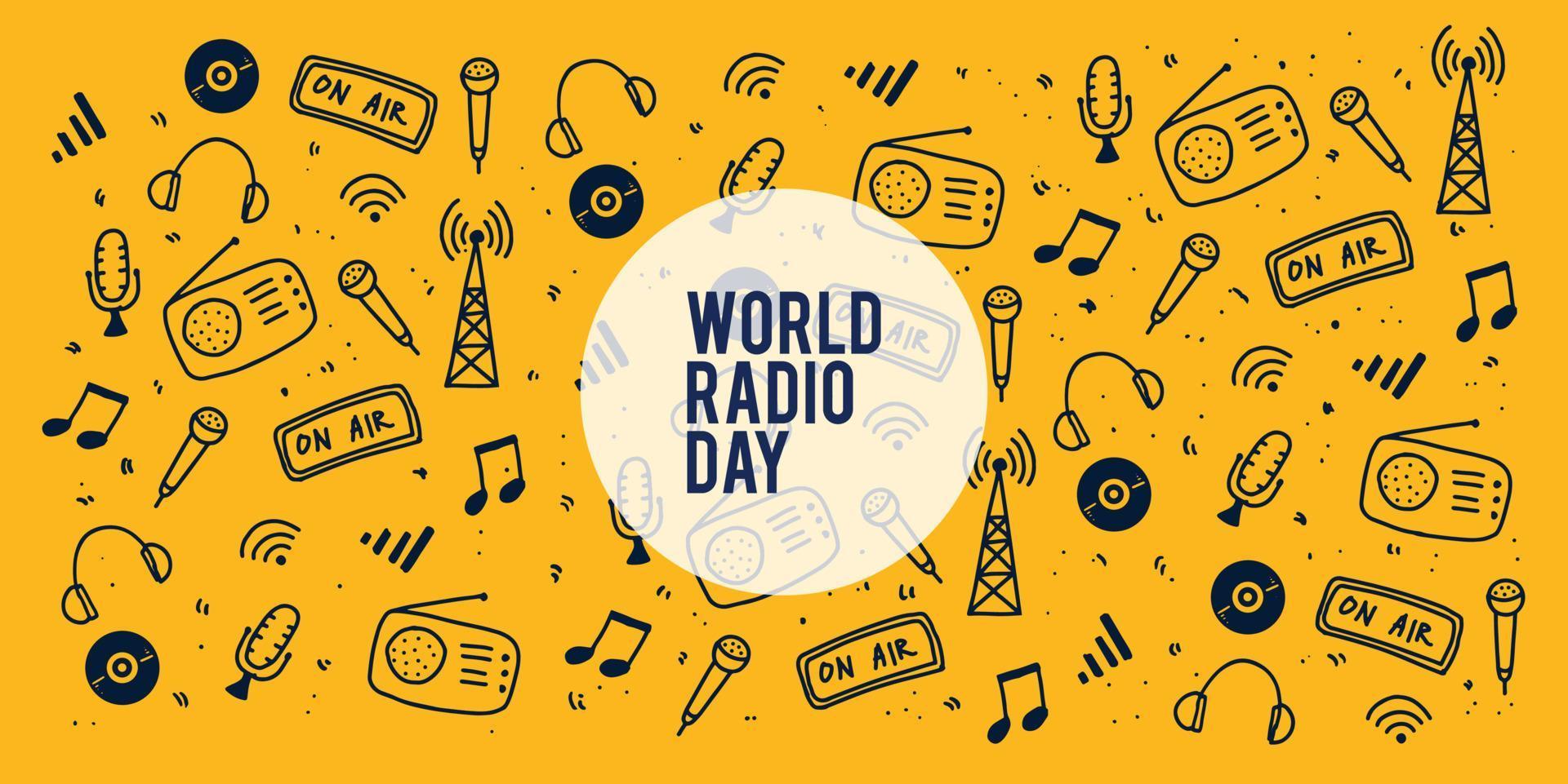 journée mondiale de la radio vecteur