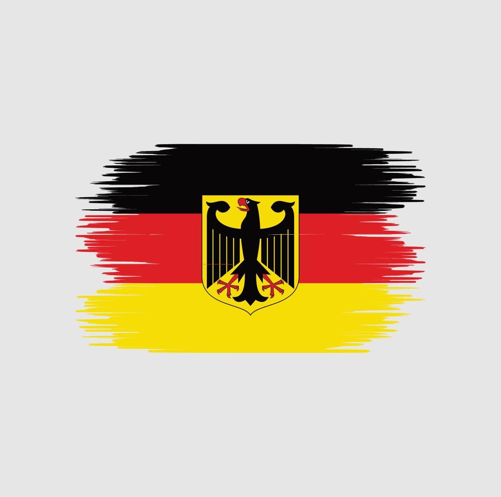 coup de pinceau du drapeau allemand. drapeau national vecteur