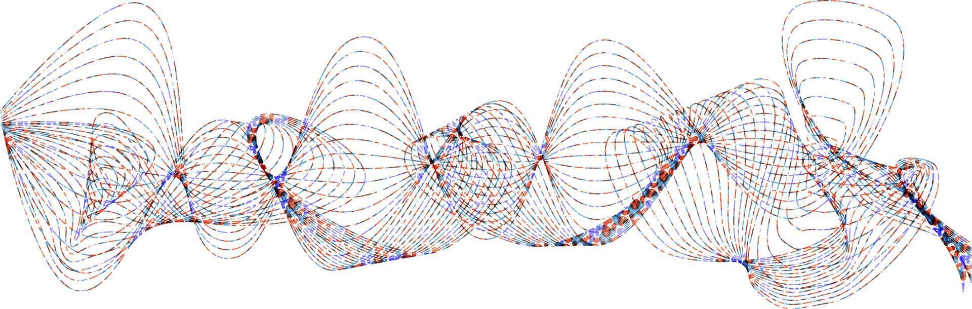 élément de vague abstrait pour la conception. égaliseur de piste de fréquence numérique. fond d'art en ligne stylisé. illustration vectorielle. vague avec des lignes créées à l'aide de l'outil de fusion. ligne ondulée incurvée, rayure lisse. vecteur