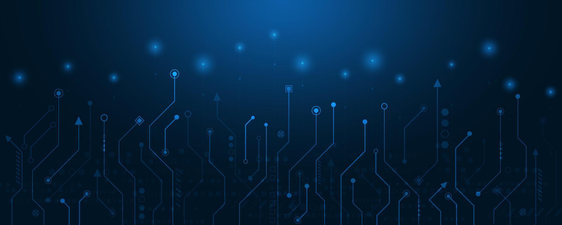 carte de circuit imprimé bleu technologie concept.hi connexion technologique, internet et système numérique. vecteur