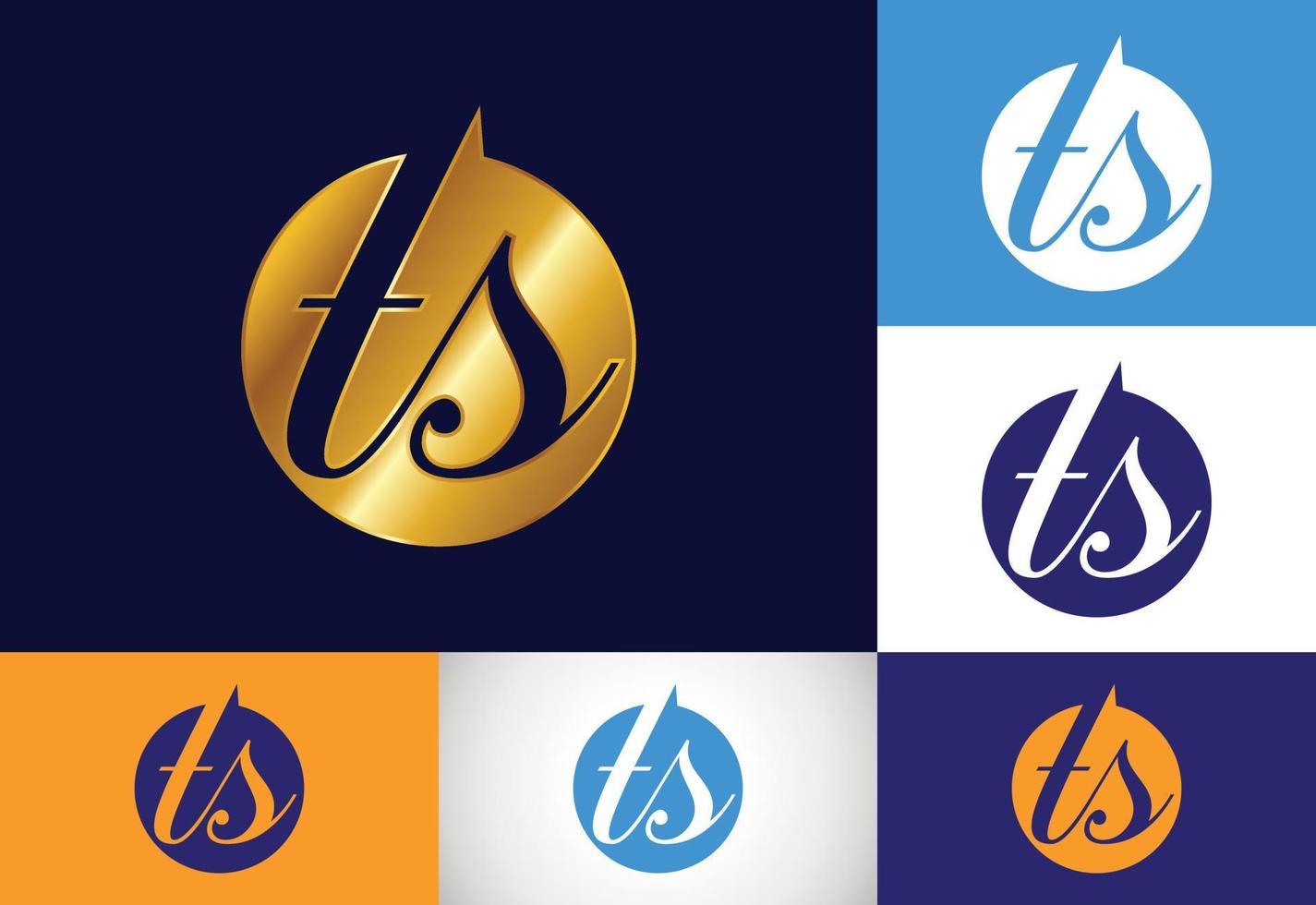 vecteur de conception de logo lettre initiale ts. symbole de l'alphabet graphique pour l'identité de l'entreprise