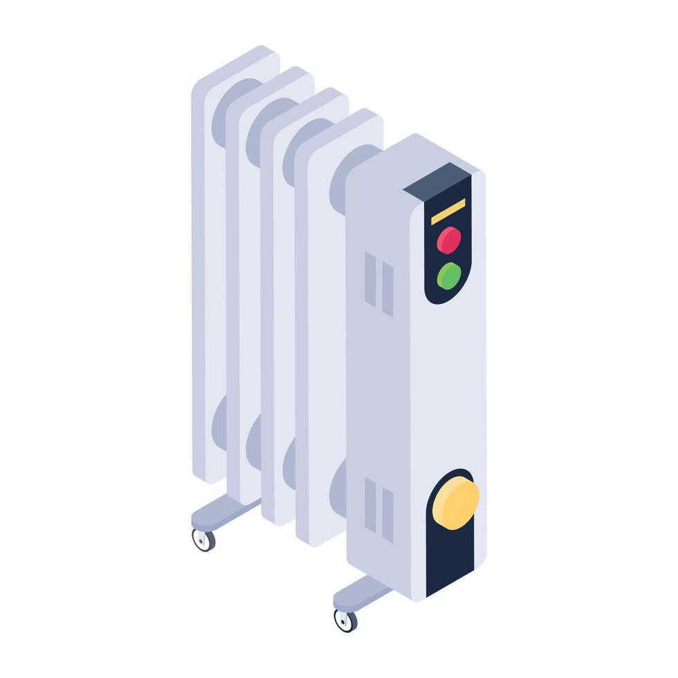 conception modifiable de l'icône du radiateur électrique vecteur