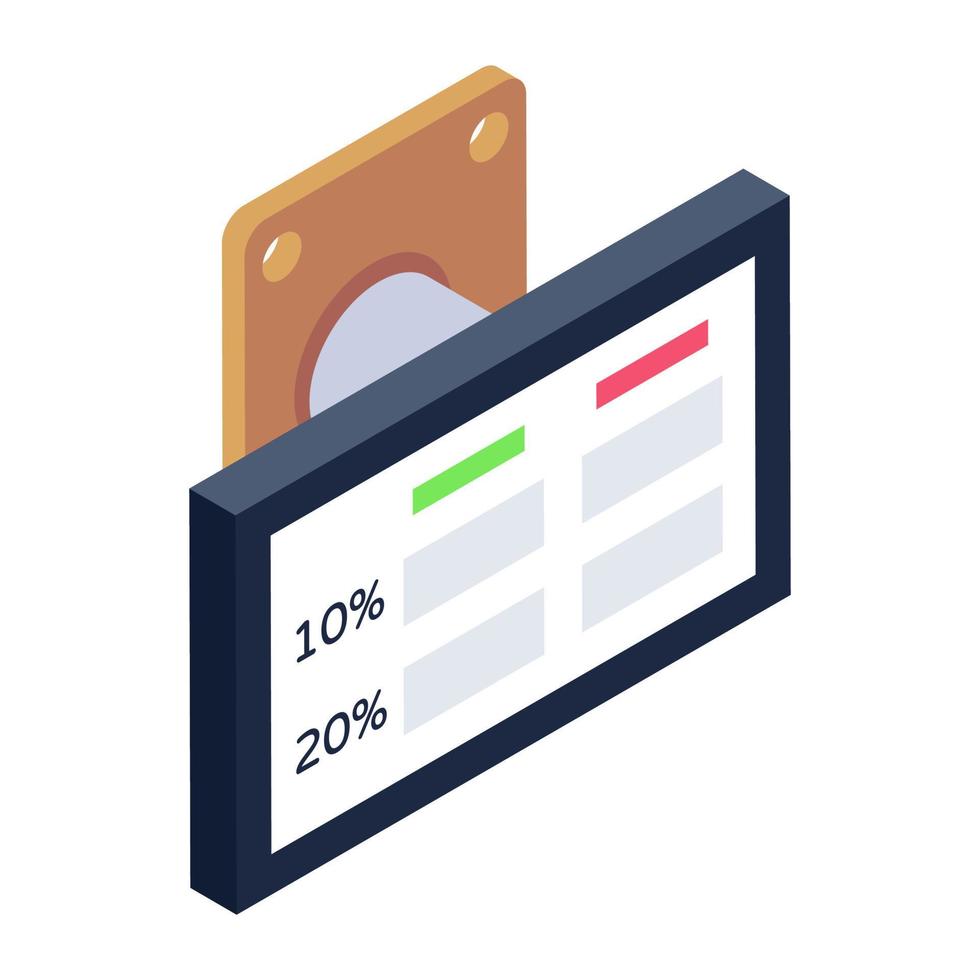 un vecteur d'analyse de site Web, icône modifiable