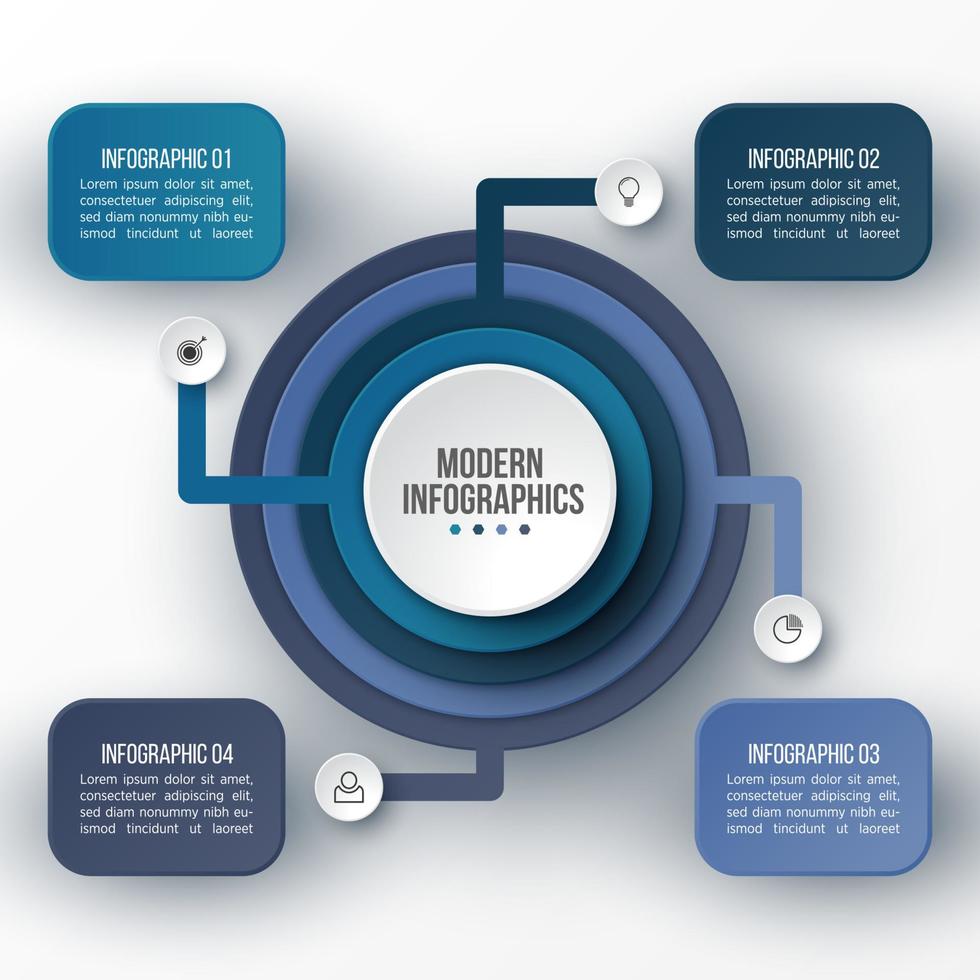 modèle d'infographie 3d vectoriel pour la présentation. visualisation des données d'entreprise. éléments abstraits. concept créatif pour infographie.