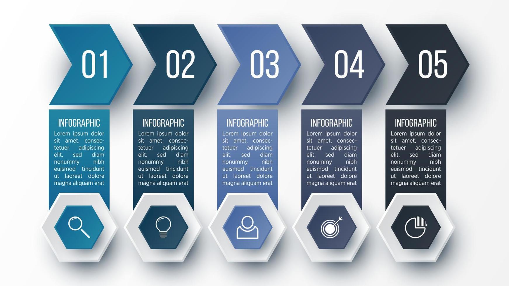 modèle d'infographie 3d vectoriel pour la présentation. visualisation des données d'entreprise. éléments abstraits. concept créatif pour infographie.