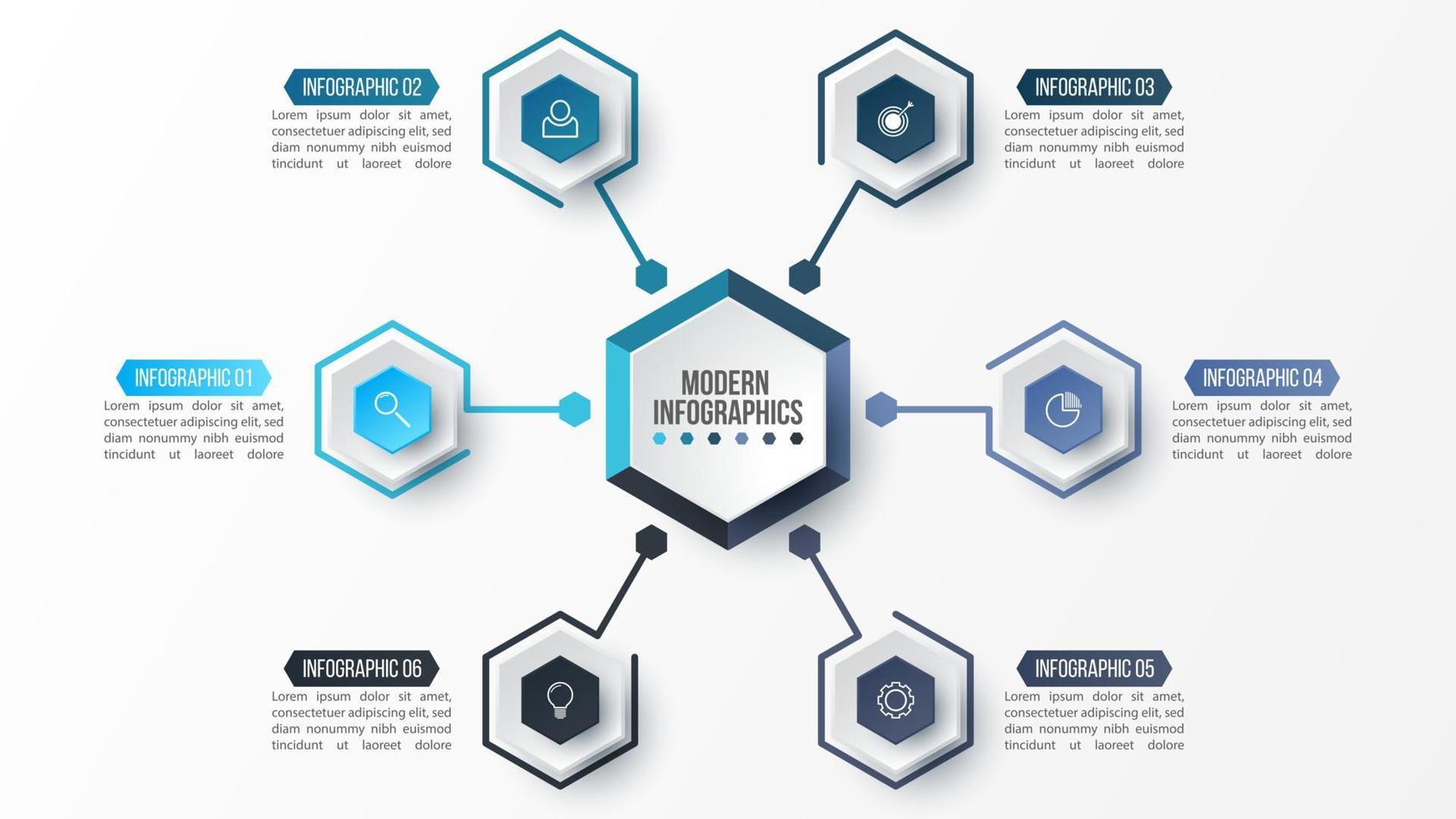 modèle d'infographie 3d vectoriel pour la présentation. visualisation des données d'entreprise. éléments abstraits. concept créatif pour infographie.