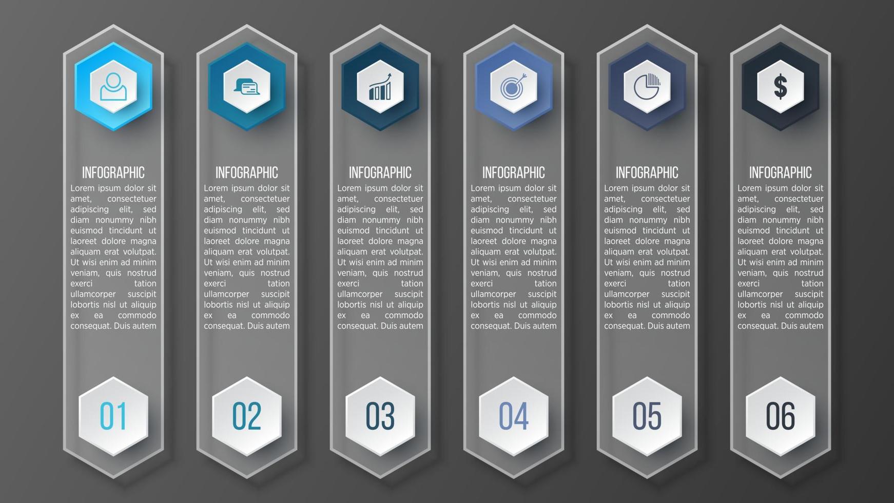 modèle d'infographie 3d vectoriel pour la présentation. visualisation des données d'entreprise. éléments abstraits. concept créatif pour infographie.