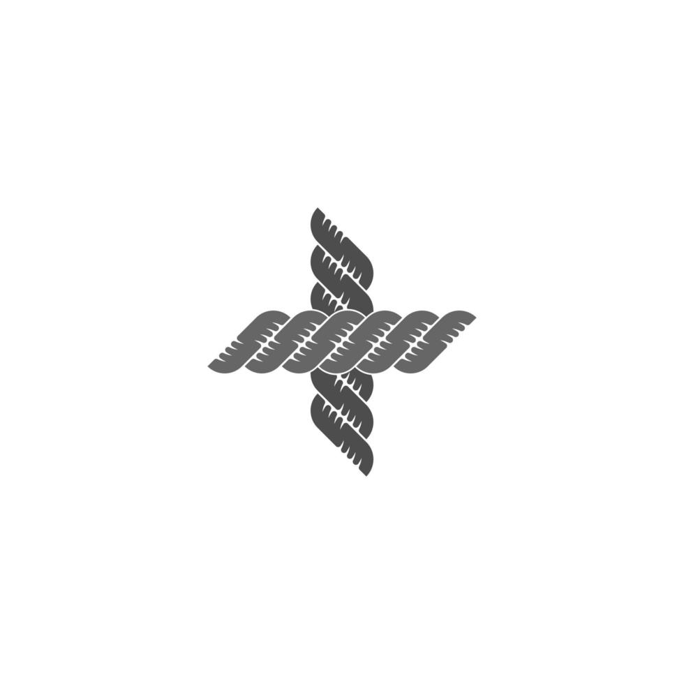 illustration de modèle de conception de logo icône corde vecteur
