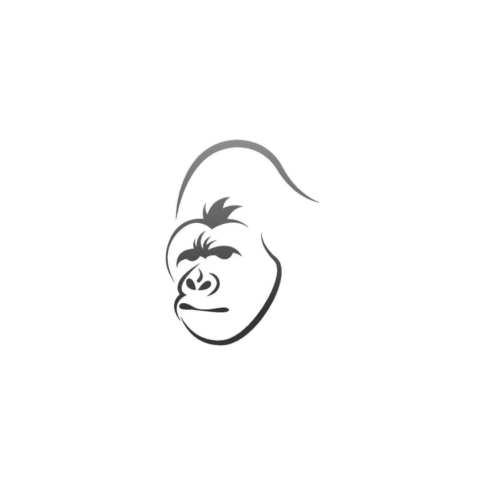 modèle d'icône vectorielle de conception de logo de gorille vecteur