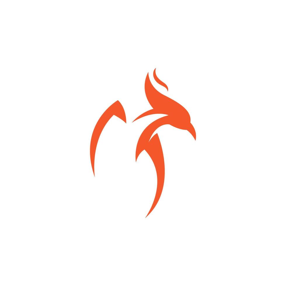 vecteur de modèle de conception d'icône de logo phoenix