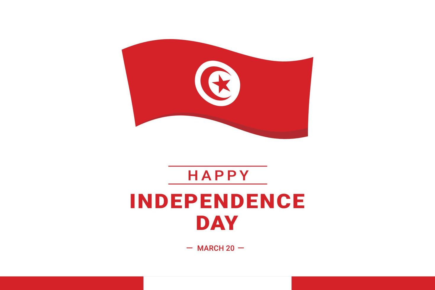 fête de l'indépendance de la tunisie vecteur