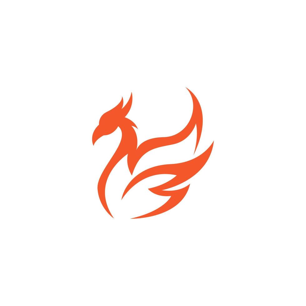 vecteur de modèle de conception d'icône de logo phoenix