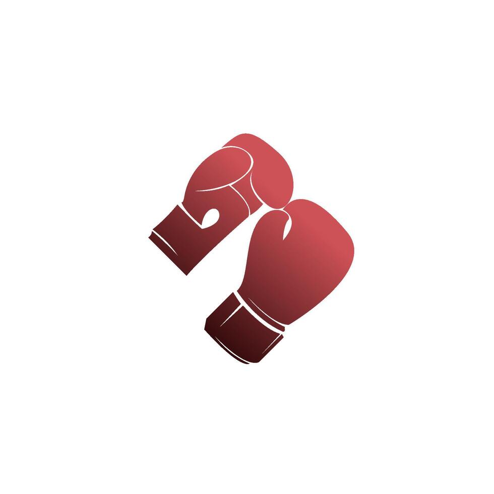 illustration de modèle de conception d'icône de logo de boxe vecteur