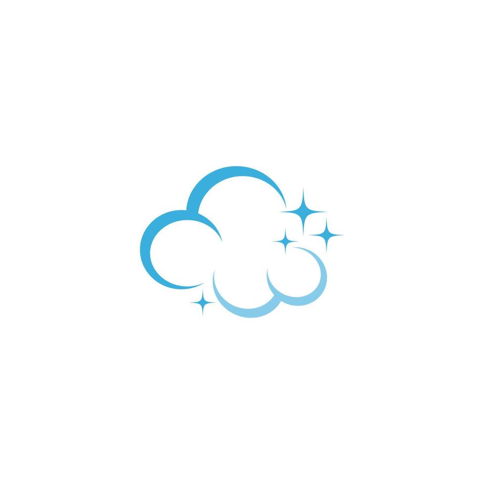 modèle d'illustration de conception d'icône de logo de nuage vecteur