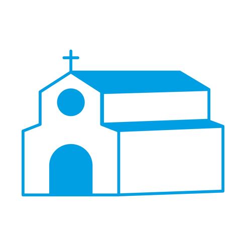 icône de bâtiment d&#39;église vecteur